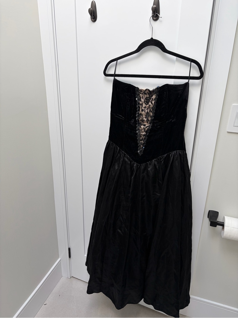 Vintage JESSICA McCLINTOCK Strapless Evening Dress